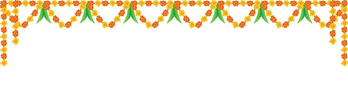 Beautiful floral dangler on transparent background
