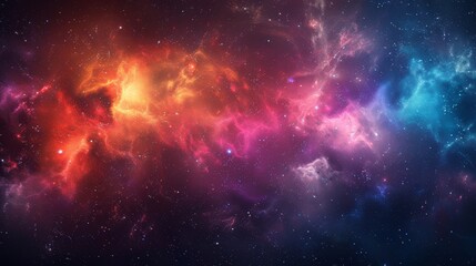 Fototapeta na wymiar Colorful space galaxy cloud nebula starry night cosmos, 