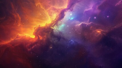 Colorful space galaxy cloud nebula starry night cosmos,  - obrazy, fototapety, plakaty