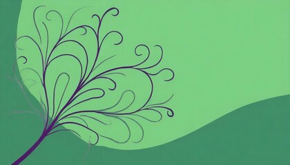 Abstract floral pattern on a green background with place for your text.