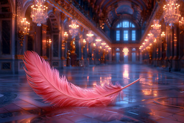 A feather attending a masquerade - 757215931
