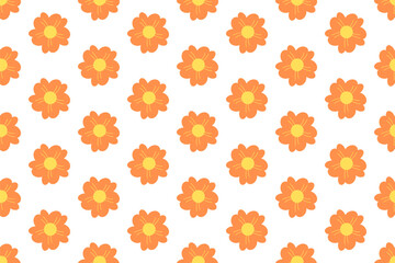 Nature pattern design with flower shape in flat style for textile or printing business