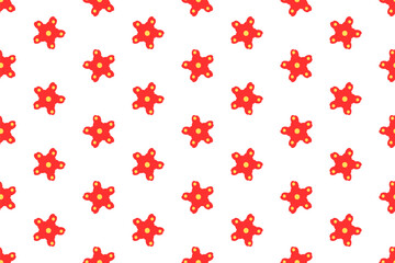 Nature pattern design with flower shape in flat style for textile or printing business