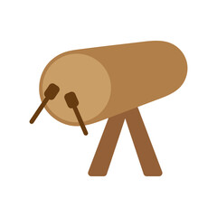 Islamic drum illustration icon design