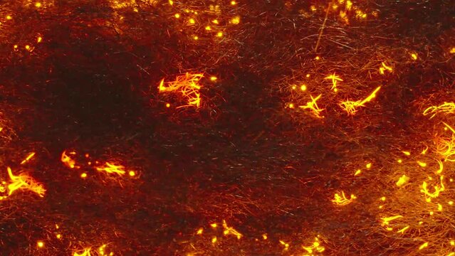 burning fire spread from burning steel wool and spread rapidly