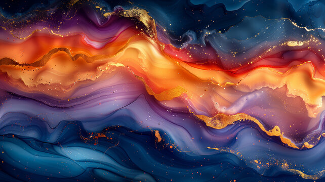 Abstrato cor delicada, tons de dourado, roxo, amarelo, festejando com estilo, eleve sua marca com cores, Linhas delicadas com elegancia. Generative IA Arte com IA