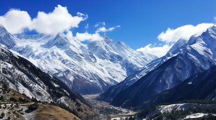 Obraz premium Snow Mountain Background, Beautiful view