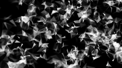 Black and white plexus background animation loop. You can use it for a technology, science, stage, communication or social media background. - Powered by Adobe