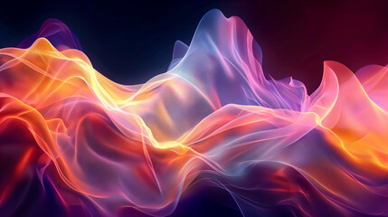Fototapeta premium Abstract fluid art with vibrant neon colors, high detail, and smooth gradients.