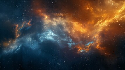 nebula space blue and orange 