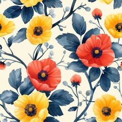 Floral Patterns seamless for background