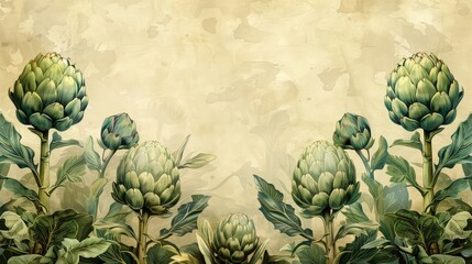 Greeting Card and Banner Design for Educational Purposes of National Artichoke Day Background