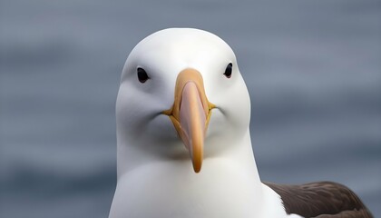 An Albatross With Its Feathers Arranged In Perfect