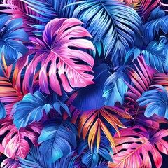 Tropical seamless designs pattern backgrounds