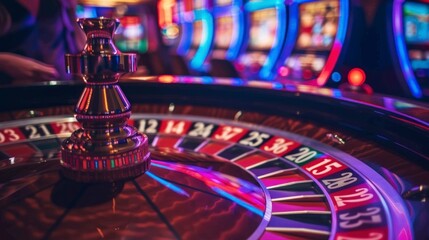 roulette game in a casino - obrazy, fototapety, plakaty