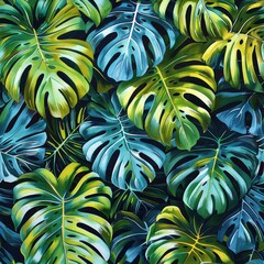 Tropical seamless designs pattern backgrounds