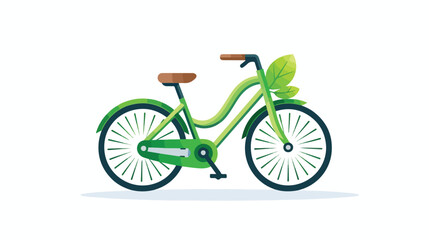 A stylish flat icon of a bicycle with geometric sha
