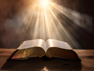 The unfolded holy book of the Bible in divine light