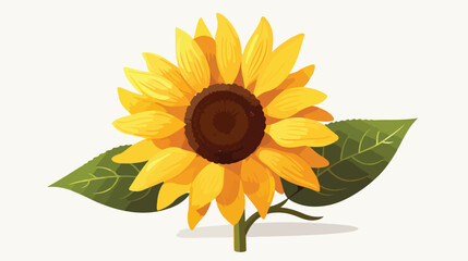 A vibrant flat icon of a sunflower with petals and