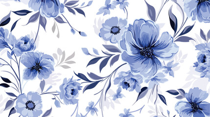 Abstract Elegance Seamless pattern with floral back