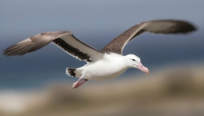An Albatross With Its Wings Beating In A Blur Of M Upscaled 6