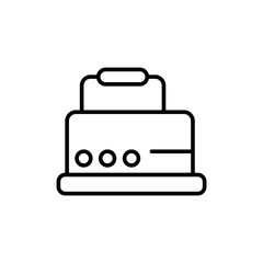 Iron outline icons, minimalist vector illustration ,simple transparent graphic element .Isolated on white background