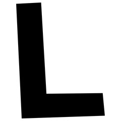 English alphabet  L 1 cute on a white background, png illustration.