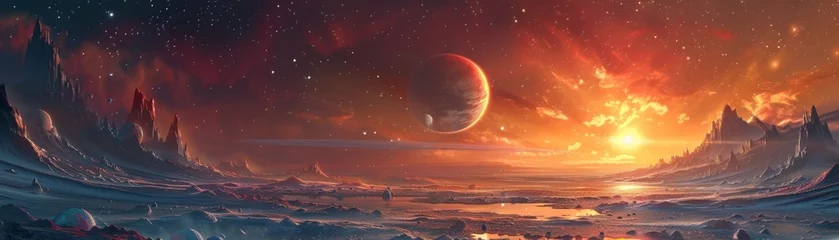 Rolgordijnen Serenity in shiny sci-fi landscapes hope amongst the stars © AlexCaelus