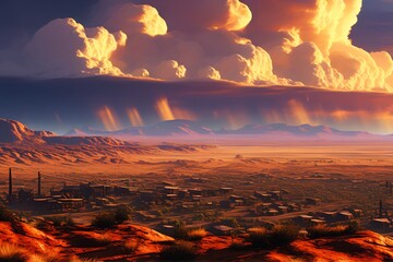 The Wild West Overlooking Desert Valley (JPG 300Dpi 10800x7200)