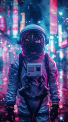 Underground astronaut rave refreshing time-travel beats - obrazy, fototapety, plakaty