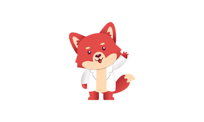 Fototapeta premium Doctor fox illustration
