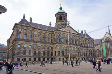 Foto op Canvas The Royal Palace of Amsterdam in Amsterdam, Netherlands © Nabil