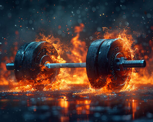 Barbell and fire unite