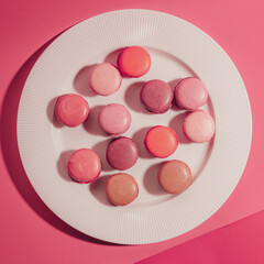 Macaroons  on the plate - 757233191