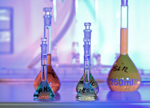 Colorful science in action with a vibrant chemistry experiment