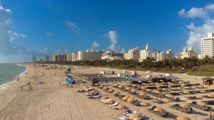 view of part of south beach, miami on a beautiful sunny day