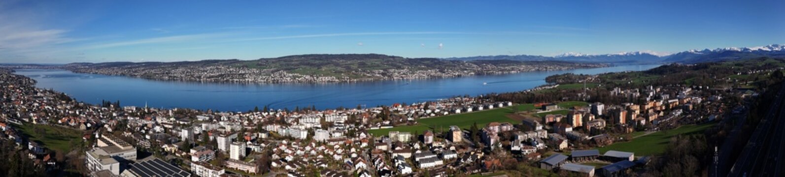 Z&uuml;richsee Panorama ob Horgen 26.2.24