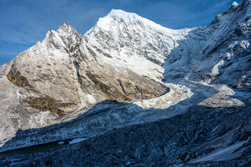 Glistening Peaks and Glacial Valley near Kyanjin Ri, Langtang Region, Nepal