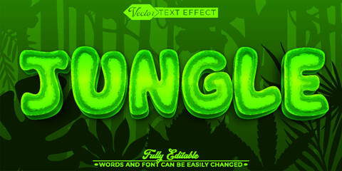 Green Jungle Vector Editable Text Effect Template