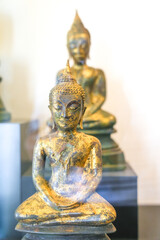 Buddha statues from the Ayutthaya period are displayed at Chandrakasem Palace. Phra Nakhon Si Ayutthaya Province, Thailand