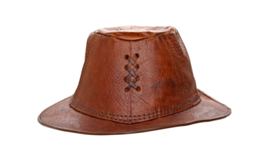 Leather hat isolated on white
