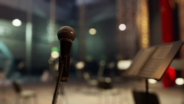 Opera in the Spotlight: A Melodic Microphone and Music Stand Unite