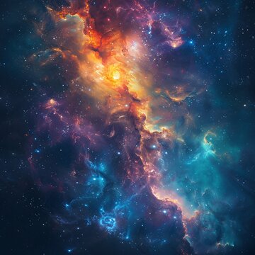 a colorful galaxy in space