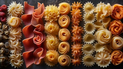 Assorted Types of Pasta on a Table