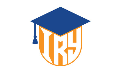 IRY initial letter academic logo design vector template. school college logo, university logo, graduation cap logo, institute logo, educational logo, library logo, teaching logo, book shop, varsity	
 - obrazy, fototapety, plakaty
