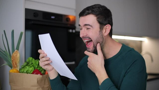 Man getting important news by physical mail 
