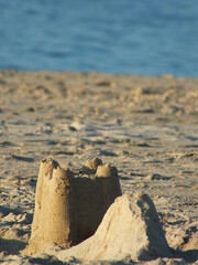 sandcastle on the beach