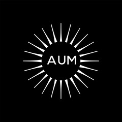 AUM  logo design template vector. AUM Business abstract connection vector logo. AUM icon circle logotype.
