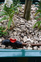 Arrosage automatique dans une jardini&egrave;re ext&eacute;rieure