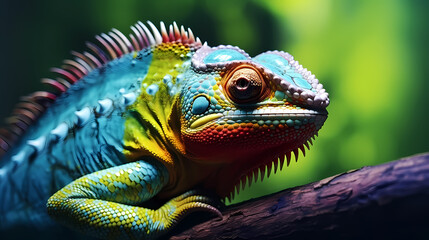 Fototapeta premium Digital illustration of colorful lizard